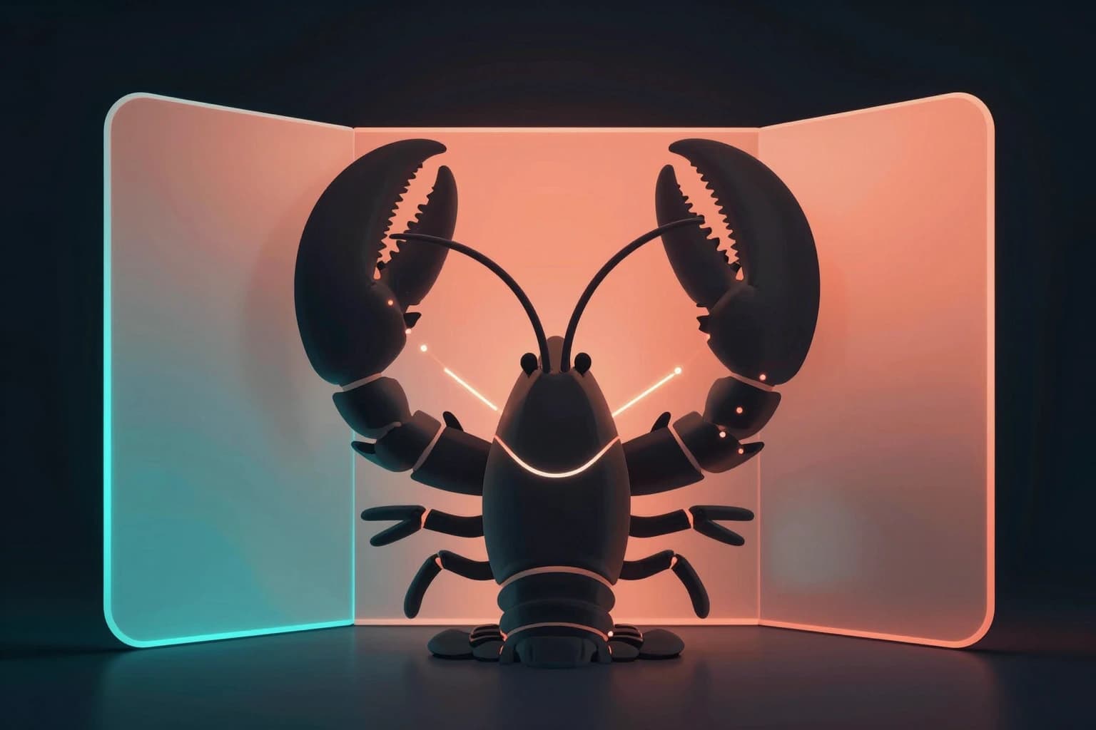 A coral-lit claw mark framing a fast remote setup workflow